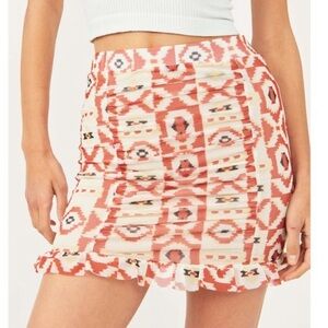 Free People Romi Mesh Mini Skirt /
Geometric Combo  Size Medium NWT